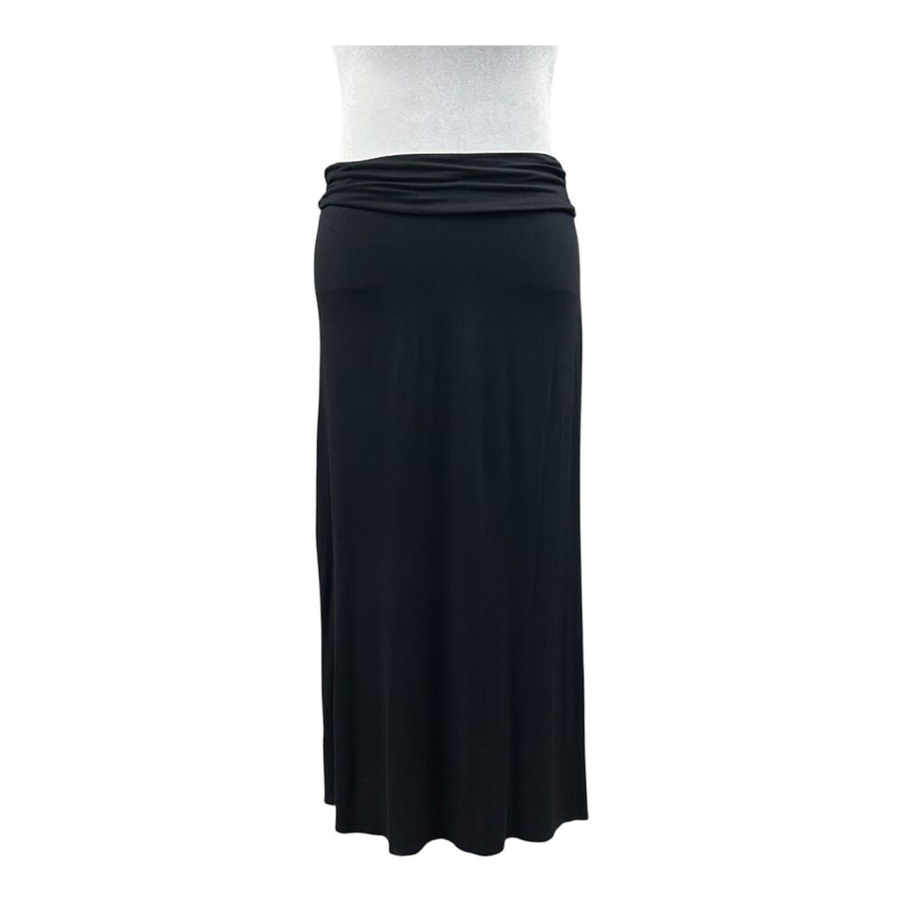 Merona Basic Lightweight Side Slits Maxi Skirt Sz XL Black